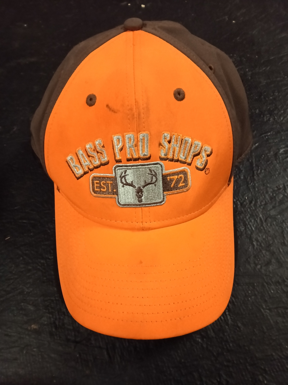 Bass Pro Shops Orange and Brown Embroidered Logo Cap
